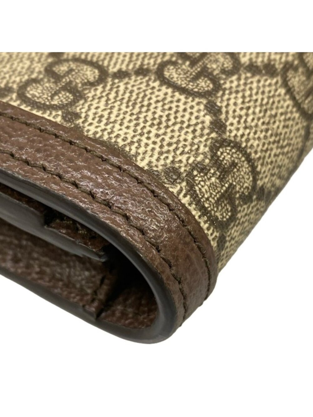 Gucci Wallet Ophidia Continental Dark Brown Red Green Sherry Line - Picture 8 of 11